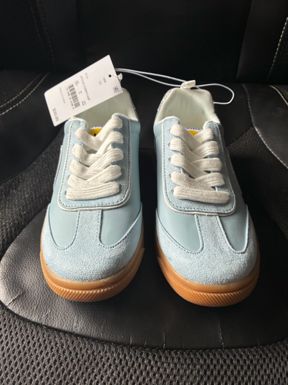 Joe Boxer Light Blue Kids Sneakers with Gum Sole